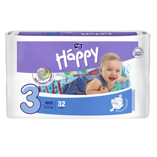 Bella Happy nr 3 scutece copii midi 5-9kg