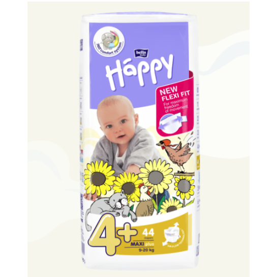 Bella Happy nr 4+ scutece copii maxi 9-20kg