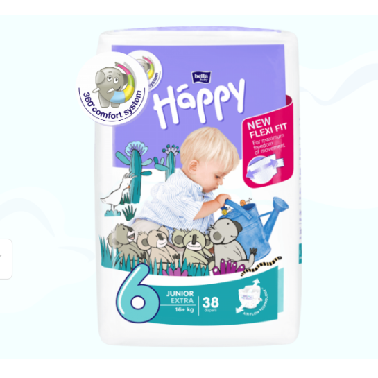 Bella Happy nr 6 scutece copii junior ext 16+kg