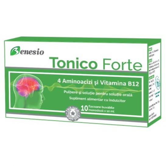 Benesio Tonico Forte, 10 flacoane buvabile, Erbozeta