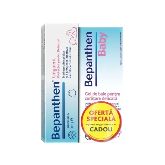 Bepanthen unguent 100g + Bepanthen baby gel dus 200ml Pachet Promotional