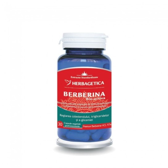 Berberina bio activa 30 capsule, Herbagetica