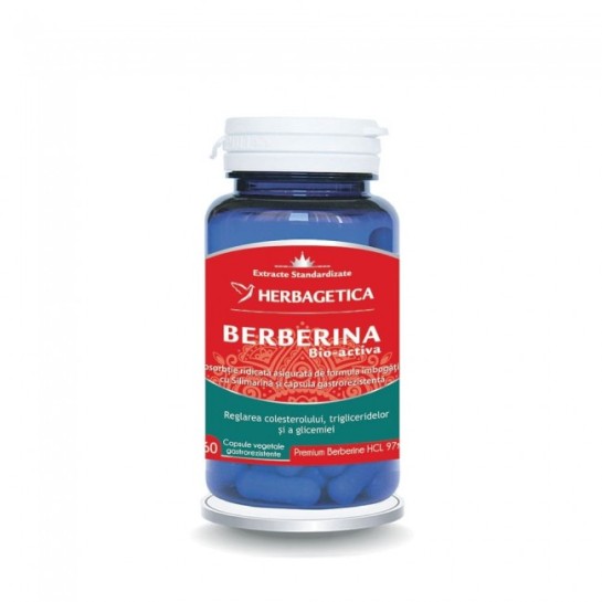 Berberina bio activa 60 capsule, Herbagetica