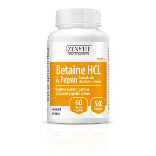 Betaine HCL & Pepsin, 60 capsule