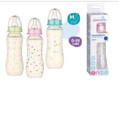 Biberon pp fara bpa 240ml decor buline, tetina rotunda, medium, Babynova