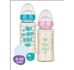 Biberon sticla gat larg tetina soft+natural anticolici 240ml, Babynova