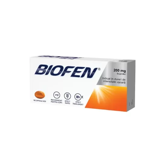 Biofen 200 mg, 10 capsule moi, Biofarm