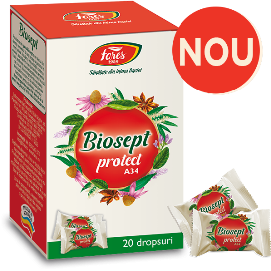 Biosept protect, A34, 20 dropsuri, Fares