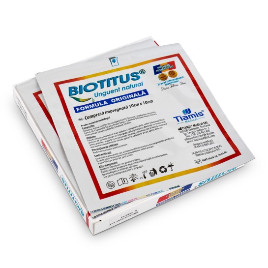Biotitus Comprese impregnate formula origina 10x10 10buc