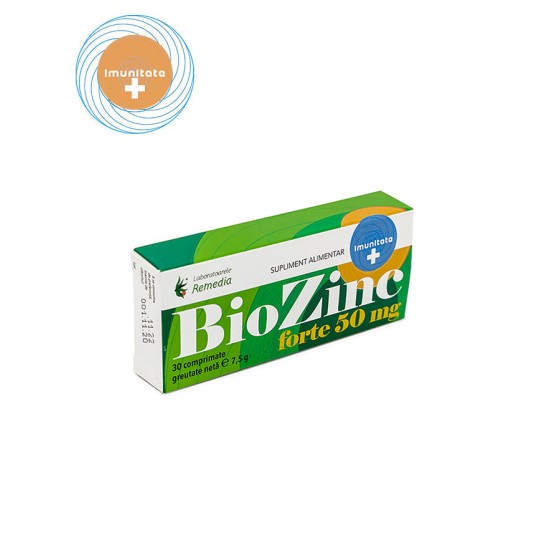 Biozinc Forte 50mg, 30 comprimate, Remedia