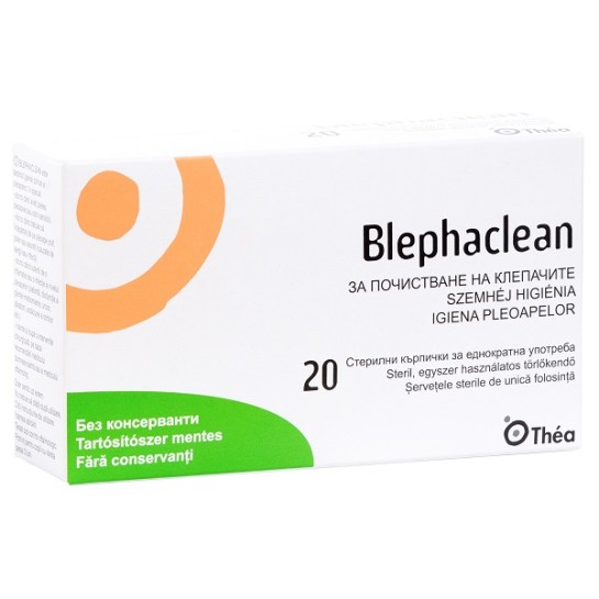 Blephaclean, servetele pentru igiena pleoapelor, 20 bucăti, Thea