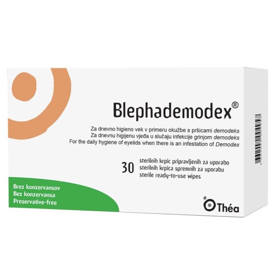 Blephademodex, servetele sterile pentru igiena pleoapelor, 30 bucăti, Thea