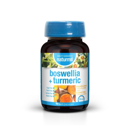 Boswellia 400mg + Turmeric 1mg, 90 tablete, Naturmil