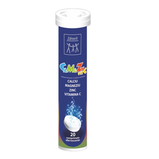 Ca + Mg + Zn + Vitamina C, 20 comprimate efervescente, Zdrovit