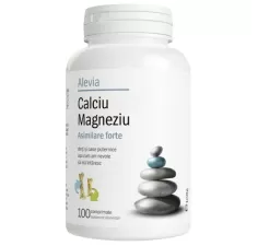 Calciu Magneziu Asimilare forte, 100 comprimate, Alevia
