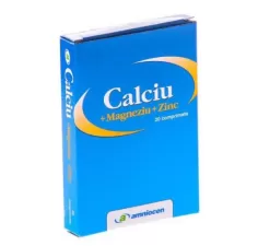 Calciu magneziu zinc 24cpr Amniocen