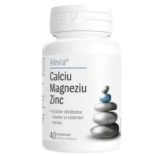 Calciu Magneziu Zinc, 40 comprimate, Alevia