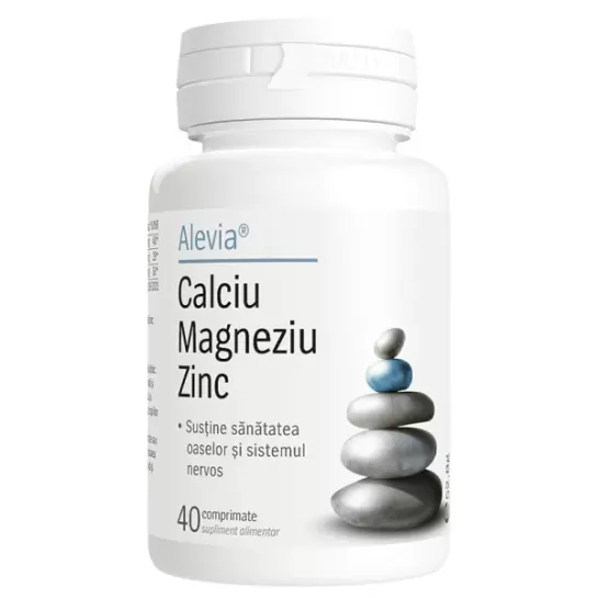 Calciu Magneziu Zinc, 40 comprimate, Alevia