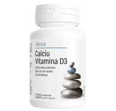 Calciu Vitamina D3, 120 comprimate, Alevia