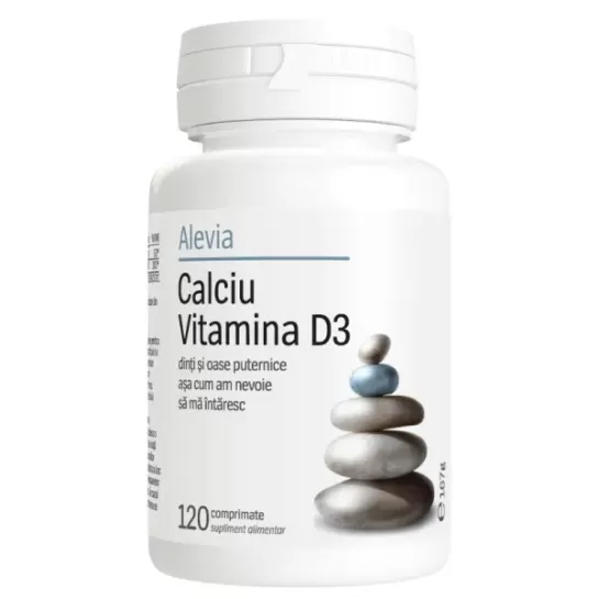 Calciu Vitamina D3, 120 comprimate, Alevia