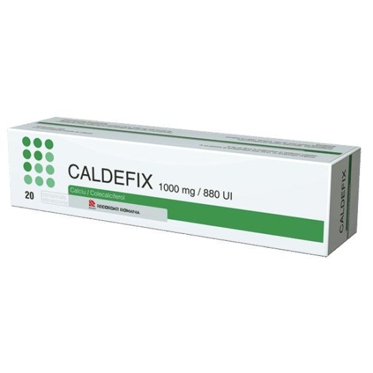 Caldefix 1000mg / 800UI, 20 comprimate efervescente, Recordati