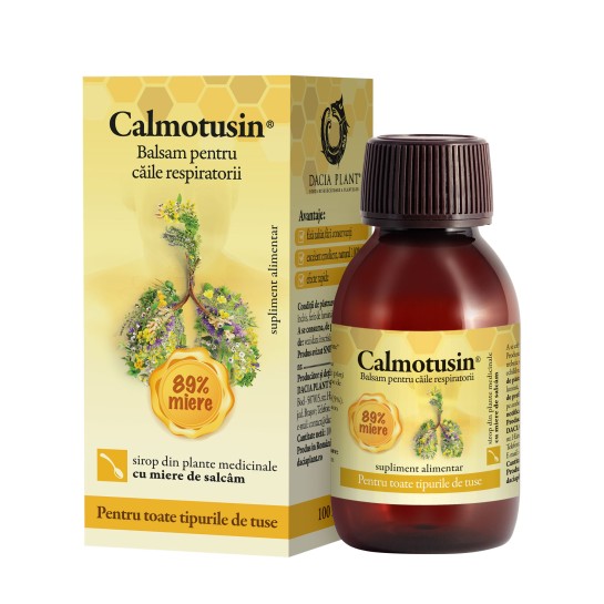 Calmotusin, sirop cu miere, 100ml, Dacia Plant