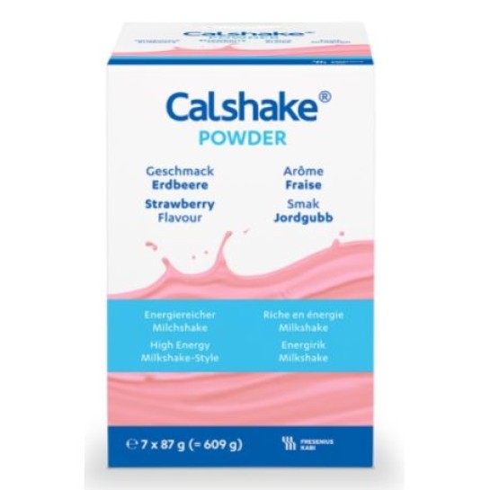 Calshake powder cu aromă căpsuni 87gx7plicuri