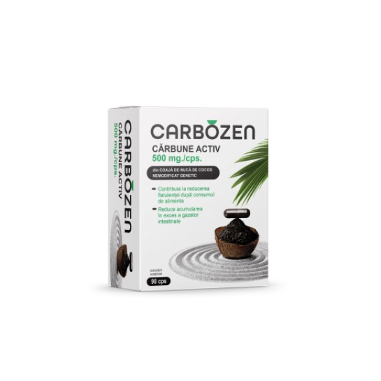 Carbozen carbune activ 500 mg, 30 capsule