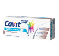 Cavit adulti multivitamine aroma ciocolata, 20 tablete, Biofarm