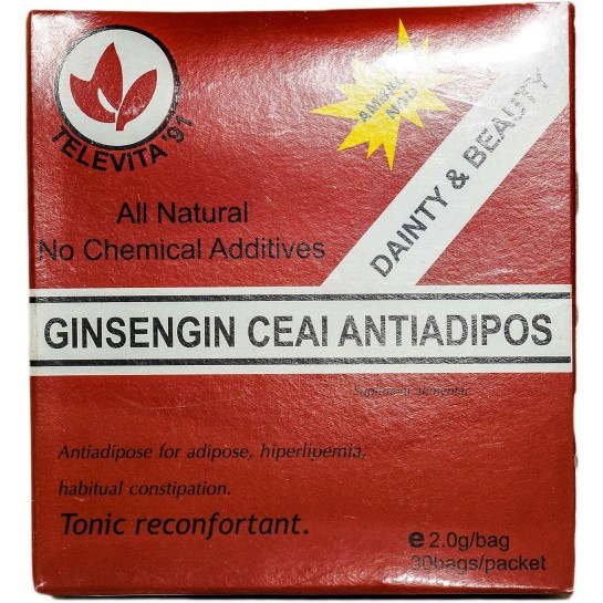 Ceai antiadipos cu ginseng, 30 plicuri,Televita
