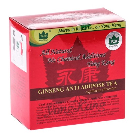 Ceai antiadipos rosu cu ginseng, 30 plicuri, Yong Kang