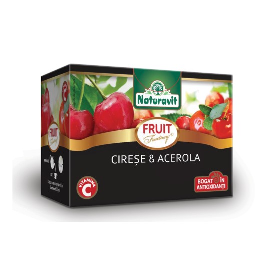 Ceai cirese si acerola, 15 plicuri, Naturavit