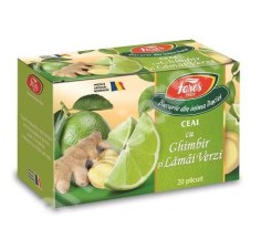 Ceai cu ghimbir si lamai verzi, 20 plicuri, Fares