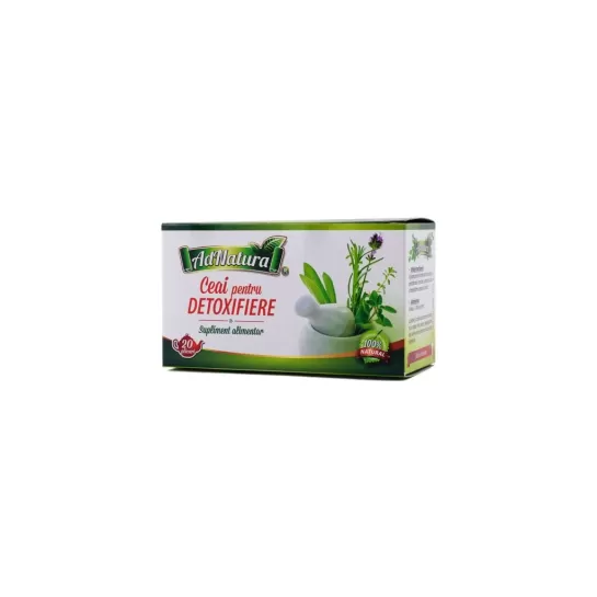 Ceai pentru detoxifiere, 20 plicuri, AdNatura