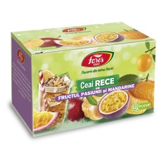 Ceai rece cu fructul pasiunii si mandarine, 12 plicuri, Fares