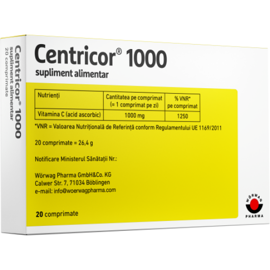 Centricor 1000mg, 20 comprimate