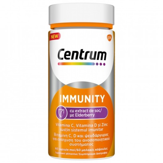 Centrum Immunity cu extract de soc, 60 de capsule moi