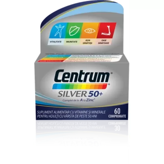Centrum silver 50+ complet de la A la Zinc, 60 comprimate