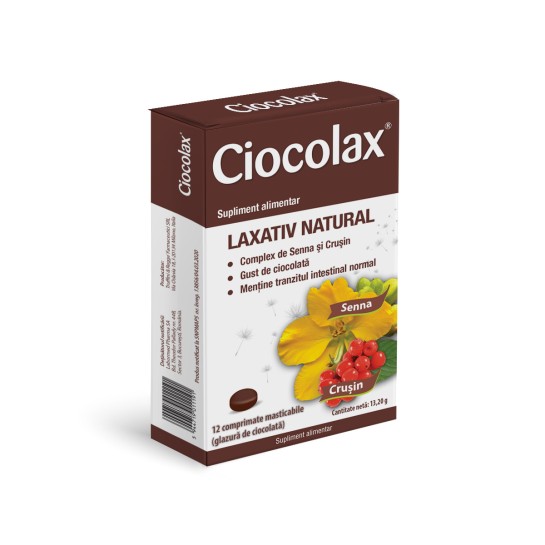 Ciocolax, 12 comprimate, Labormed, supliment alimentar cu efect laxativ stimulant