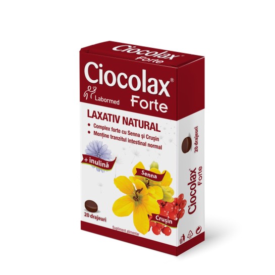 Ciocolax Forte, 20 drajeuri, Labormed, supliment alimentar cu un puternic efect laxativ stimulant