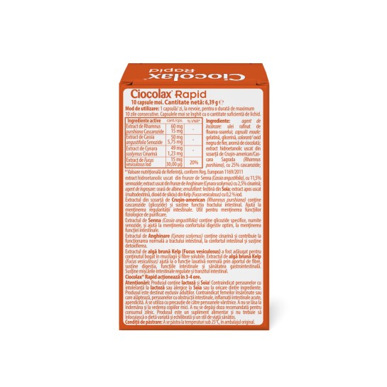 Ciocolax Rapid, 10 capsule moi, Labormed, supliment alimentar cu un rapid efect laxativ 