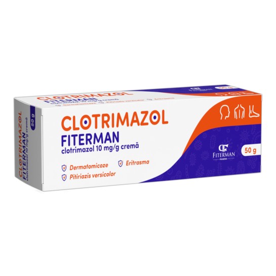 Clotrimazol crema, 50g, Fiterman Pharma