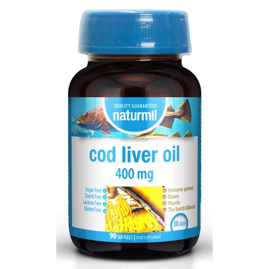 Cod Liver Oil 400 mg, 90 capsule gelatinoase moi