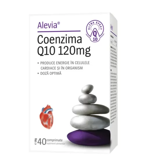 Coenzima q10 120mg, 40 comprimate, Alevia