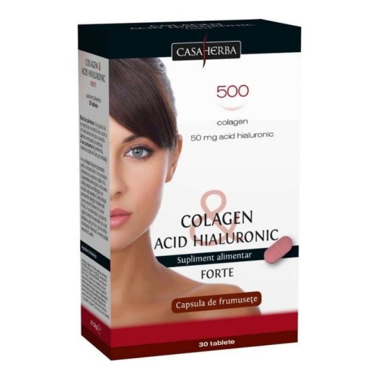 Colagen & Acid Hialuronic Forte, 30 capsule, Interherb