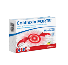 Coldfexin FORTE, 1000 mg/12,2 mg pulbere pentru solutie orala, 10 plicuri, Sandoz