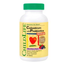 Colostrum with Probiotics ChildLife Essentials, 90 tablete, Secom