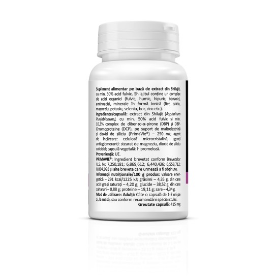 Complex fulvic Shilajit, 250 mg, 30 capsule, Zenyth 