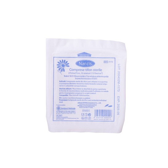 Comprese sterile, 27cm x 27cm, Narcis