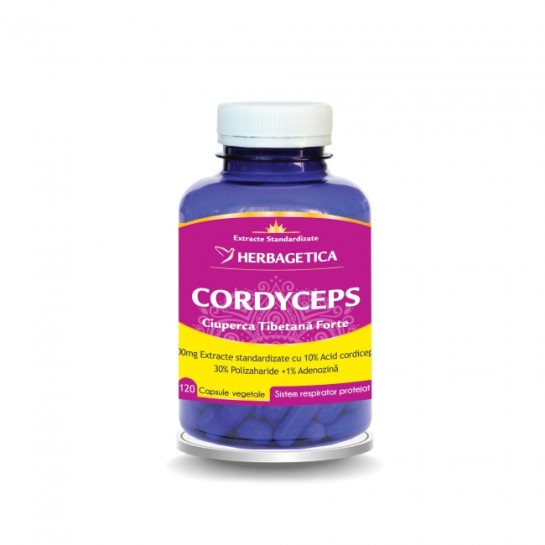 Cordyceps  Ciuperca Tibetana Forte 120 capsule, Herbagetica